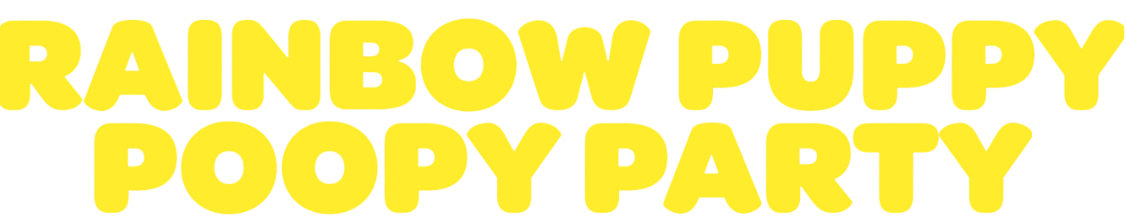 Rainbow Puppy Poopy Party